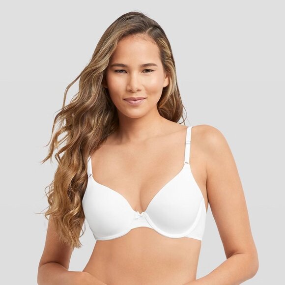 Maidenform Self Expressions Womens 36DD 2 Pack T-Shirt Bra 5701 Latte/White 698 - Picture 2 of 8
